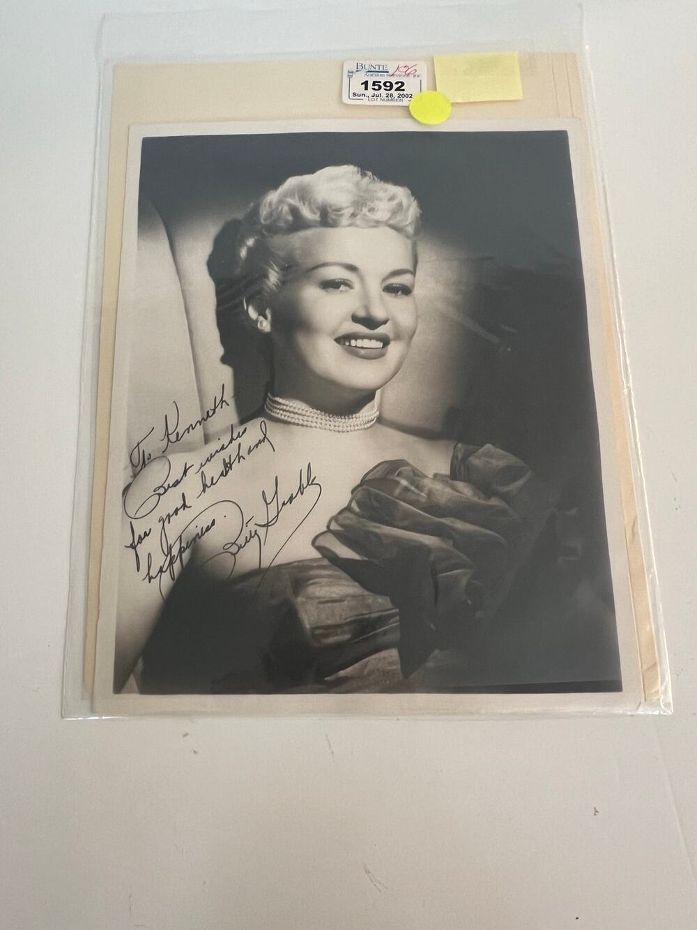 Signed Autographed Photo of Betty Grable Hello Dolly 1965